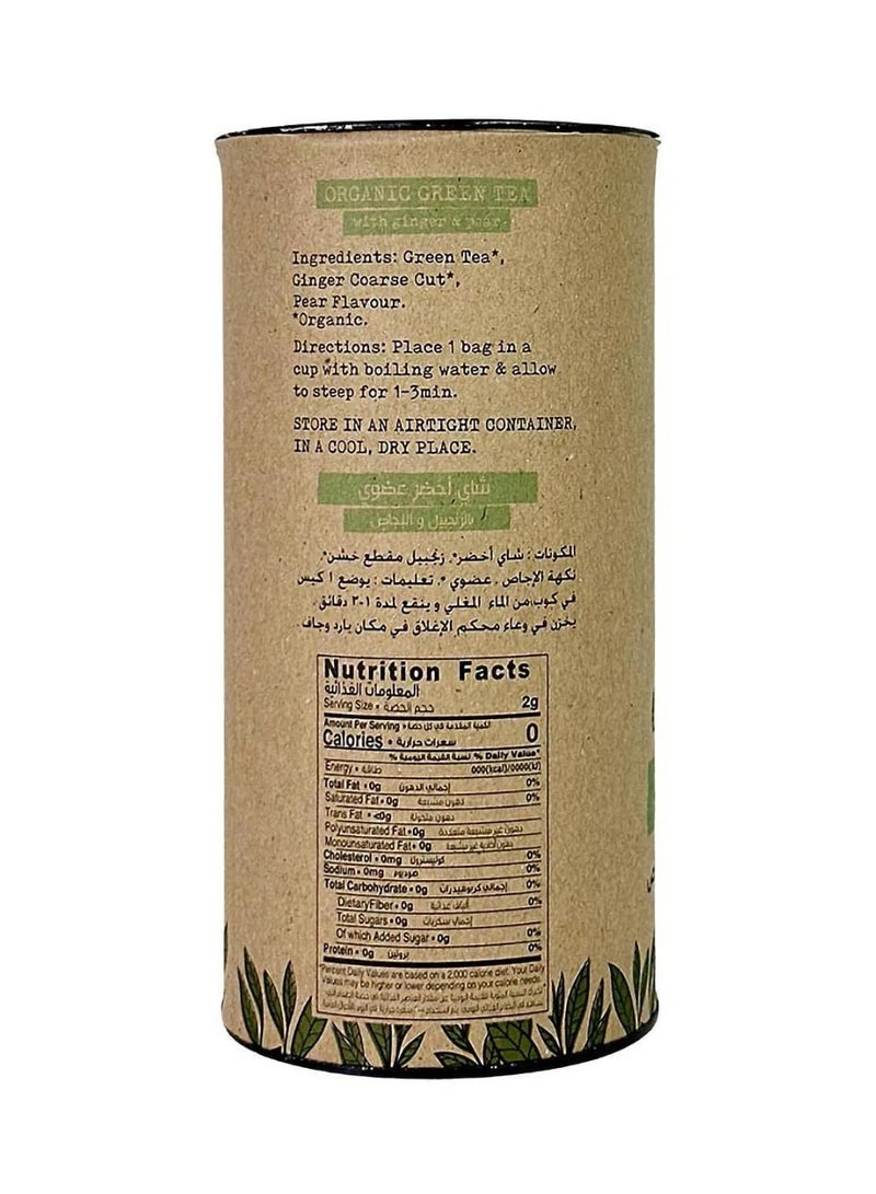 Organic Larder Organic Green Tea Ginger & Pear 15 Bags - Image 3