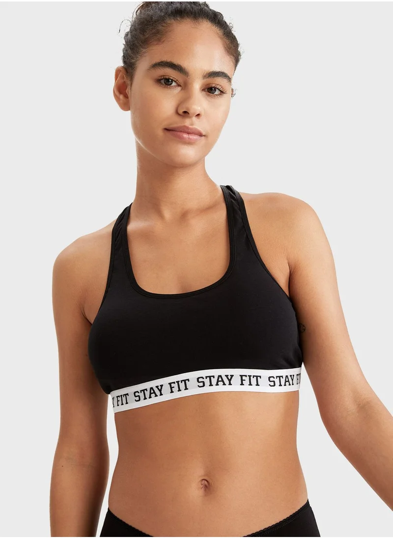 DeFacto Logo Band Bra