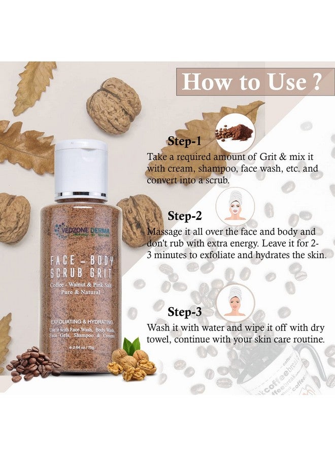 Vedzone Derma Coffee and Walnut Face and Body Scrub | Exfoliating Scrub for Face and Body 100 Grms - Image 4