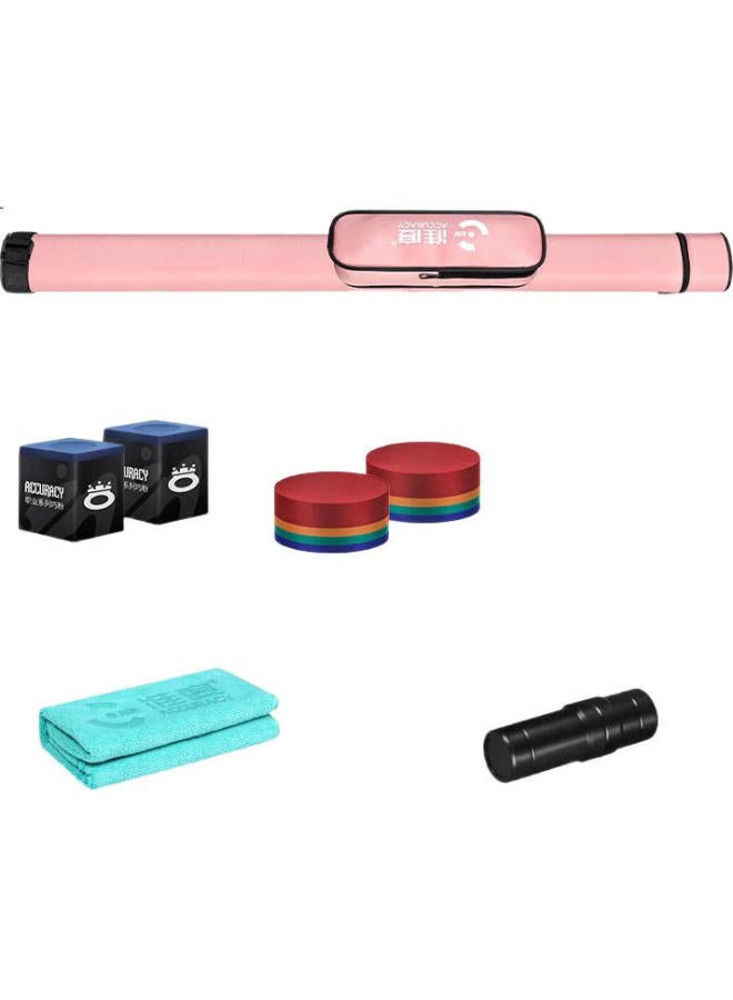 ACCURACY Zhundu Butterfly Pool Cue, Pink Front Arm Cue, Box Set, Detachable, Large Tip, Black 8, Nine-Ball, Medium Eight-Ball Cue - Image 1