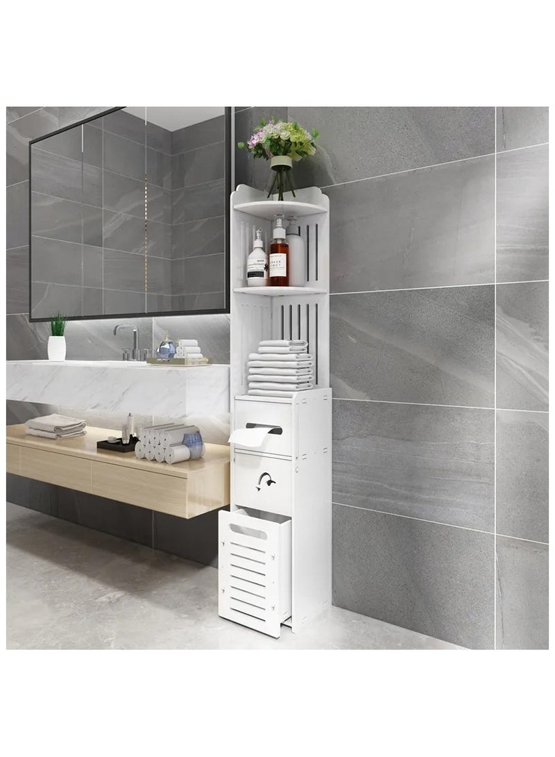 XICEN Waterproof Bathroom storage Cabinets,Bathroom Storage Shelf Organizer Cupboard,Small Bathroom Storage Cabinet Great for Toilet Paper Holder,Small Spaces - Image 3