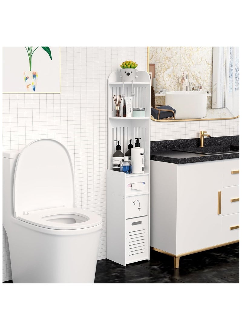 XICEN Waterproof Bathroom storage Cabinets,Bathroom Storage Shelf Organizer Cupboard,Small Bathroom Storage Cabinet Great for Toilet Paper Holder,Small Spaces - Image 5