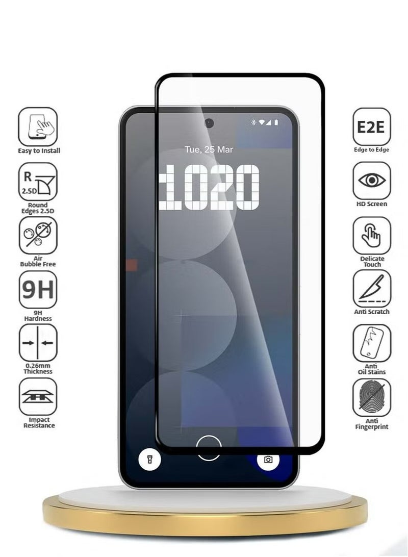 2Pcs Nothing Phone (3a) 5G / 3a Pro 2025 Premium E2E Series Full Glue Full Cover Tempered Glass Screen Protector (MSGECN) - Clear/Black - Image 2