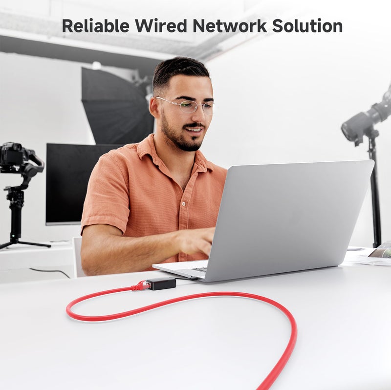 Cable Matters 10Gbps Snagless Cat 6 Ethernet Cable - 25ft, Cat 6 Cable, Cat6 Cord, Ethernet Cord, Red - Image 5