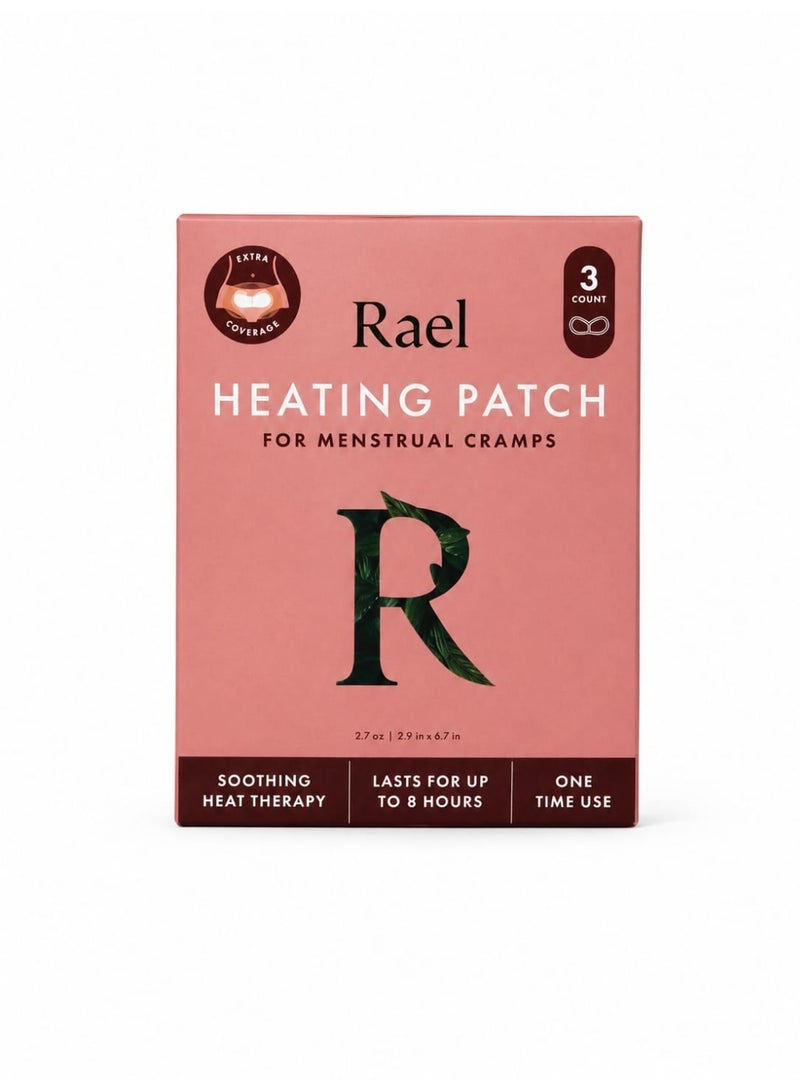 Rael Heating Patch for Menstrual Cramps 3 Count - Image 1