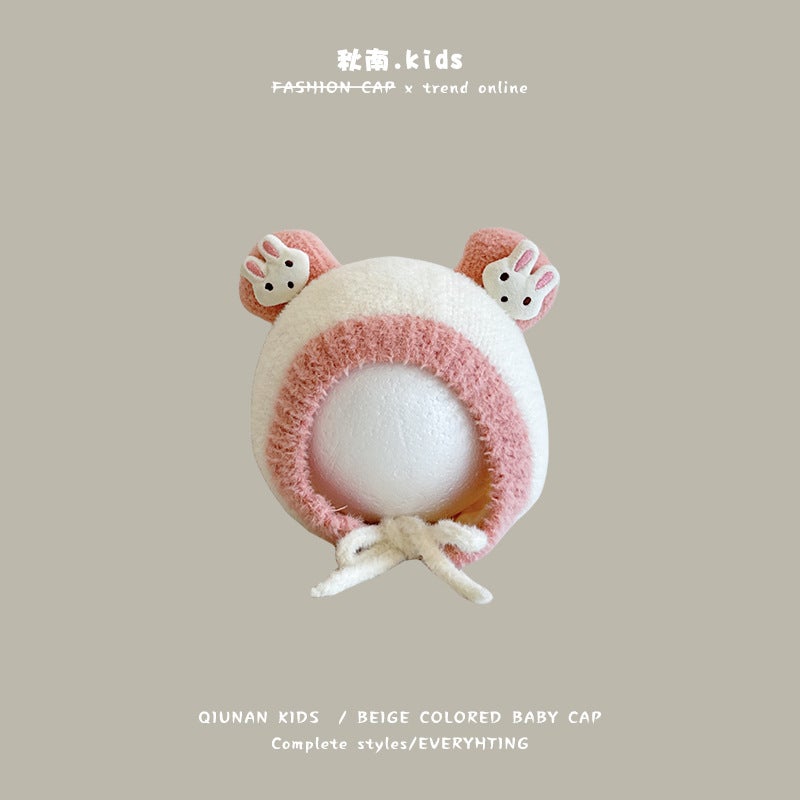 Warm Knit Infant Cap Rabbit ears 46-50cm (recommended for 6 months to 3 years old) 