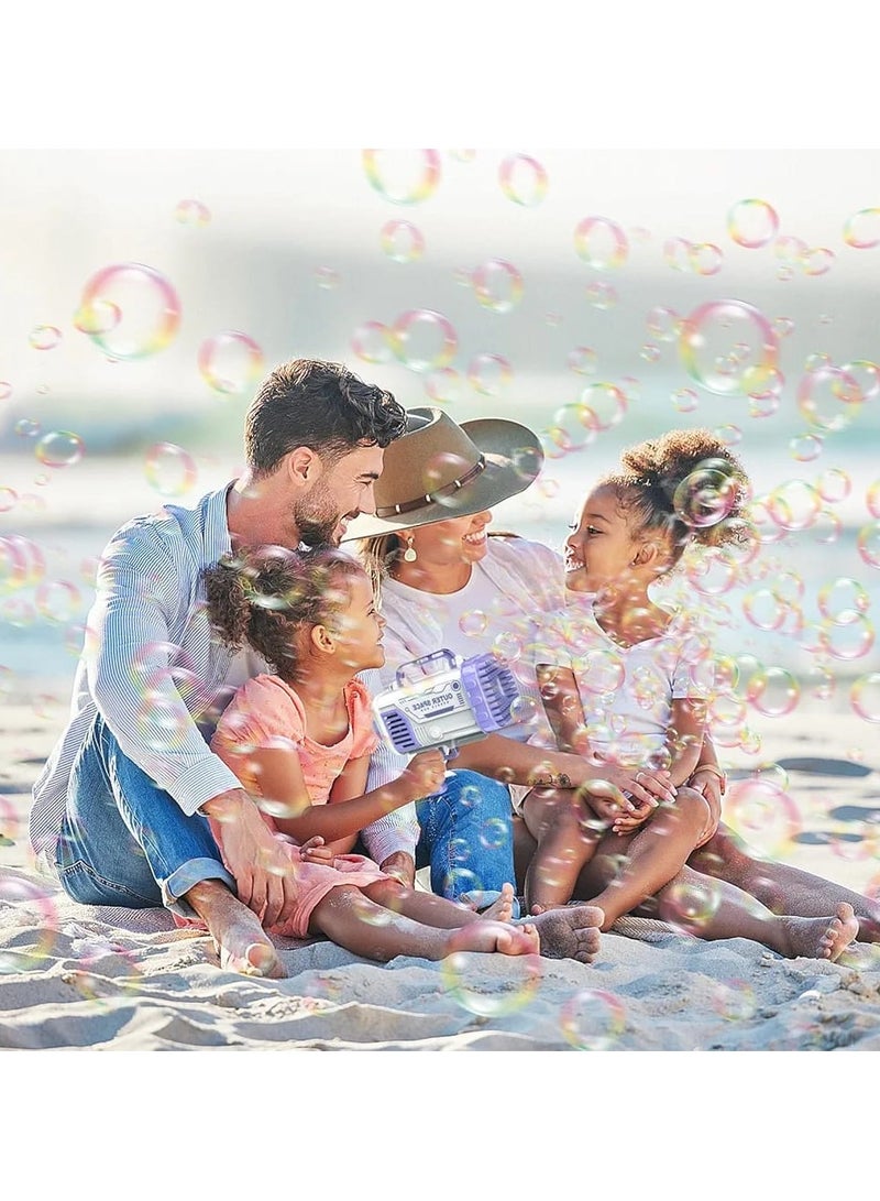 Bubble Machine Gun, Bubbles Makers Toys for Boys Girls , 80 Holes Bubbles Machine Outdoor Indoor Summer Toys Gifts,Wedding Party Favors,Birthday Gifts-Purple - Image 4