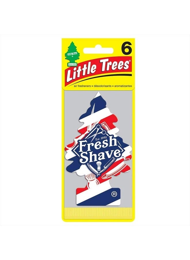 Little Trees معطر هواء السيارة ليتل تريز 6 عبوات (حلاقة منعشة) - Image 1