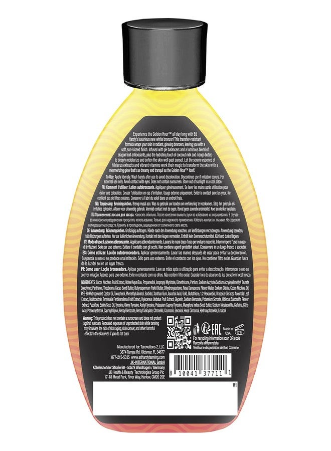 Ed Hardy Tanovations Golden Hour - Skin Softening Transfer Resistant Sunkissed Bronzer Golden Glow Tan Extending Dark Tanning Lotion - Image 2