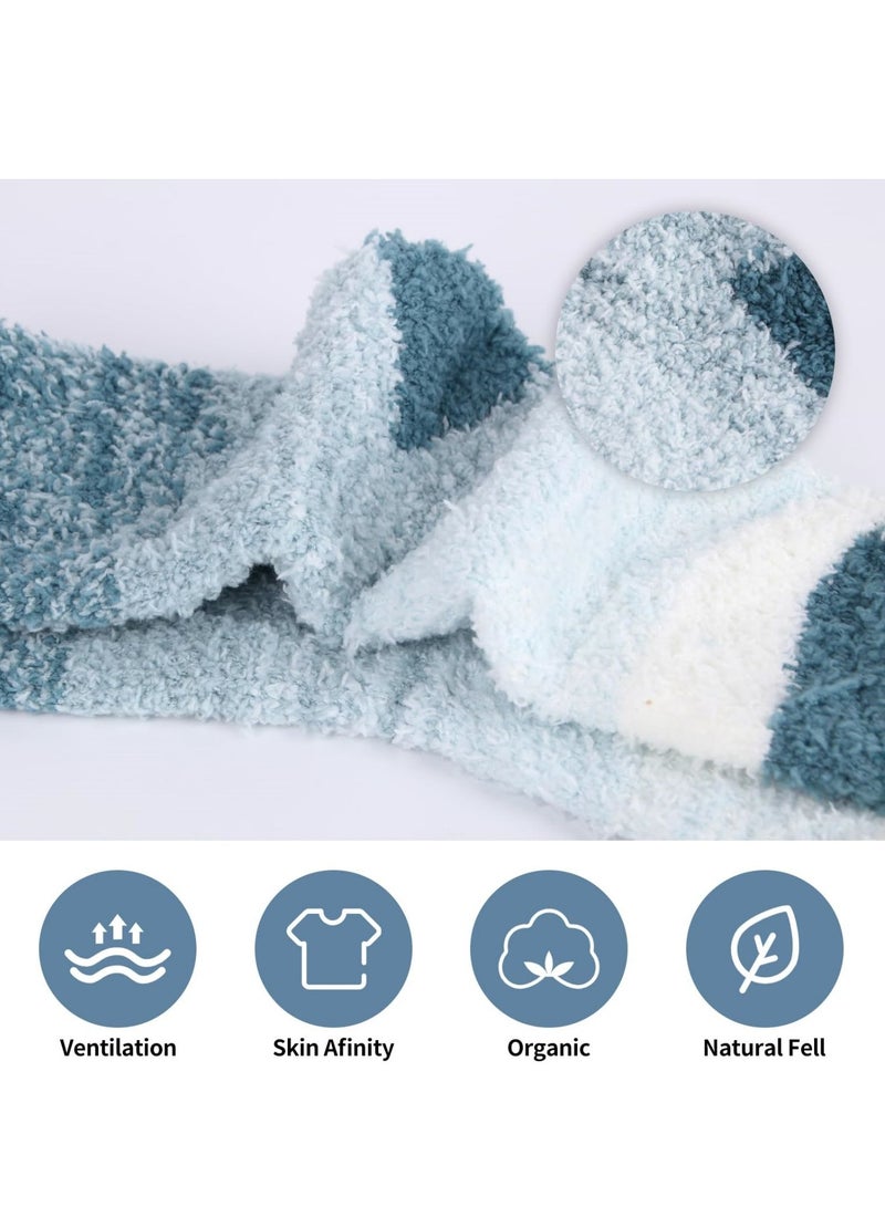 SYOSI 5 Pairs Slipper Fluffy Socks for Men, Thermal Bed Socks Warm Winter Socks Men High Elasticity Socks Breathable Sleeping Socks Fleece Socks Thick Cosy Boot Socks for Hiking  - Image 4