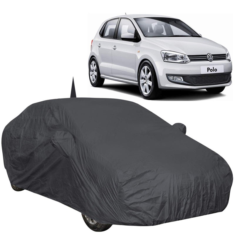 The Autostory 190 Taffeta Water Resistant Car Body Cover Compatible with Volkswagen Polo with Mirror & Antenna Pockets (Grey/Navy Blue) - Image 5