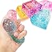 Glow Fever 4pcs Glitter Ice Cubes Colorful Sensory Fidget Toys for Adults Kids Fun Squeeze Ball for Stress Relief Holiday and Birthday Gifts Perfect Party Toy Gift Easter Basket Gift - Image 2