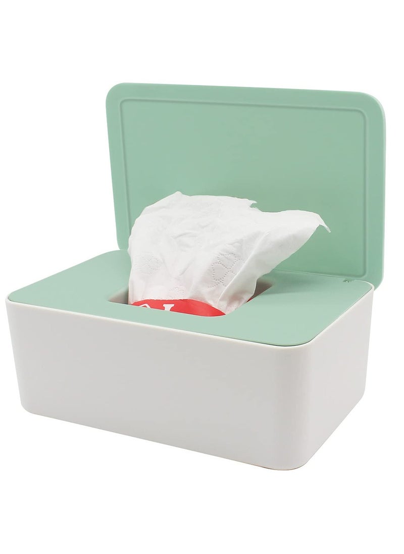 SYOSI - Wet Wipes Dispenser Box, Toilet Wipes Dispenser Box, Dry Wet Tissue Paper Case Holder, Tissue Storage Box Case with Lid Dustproof for Home Office - Image 1