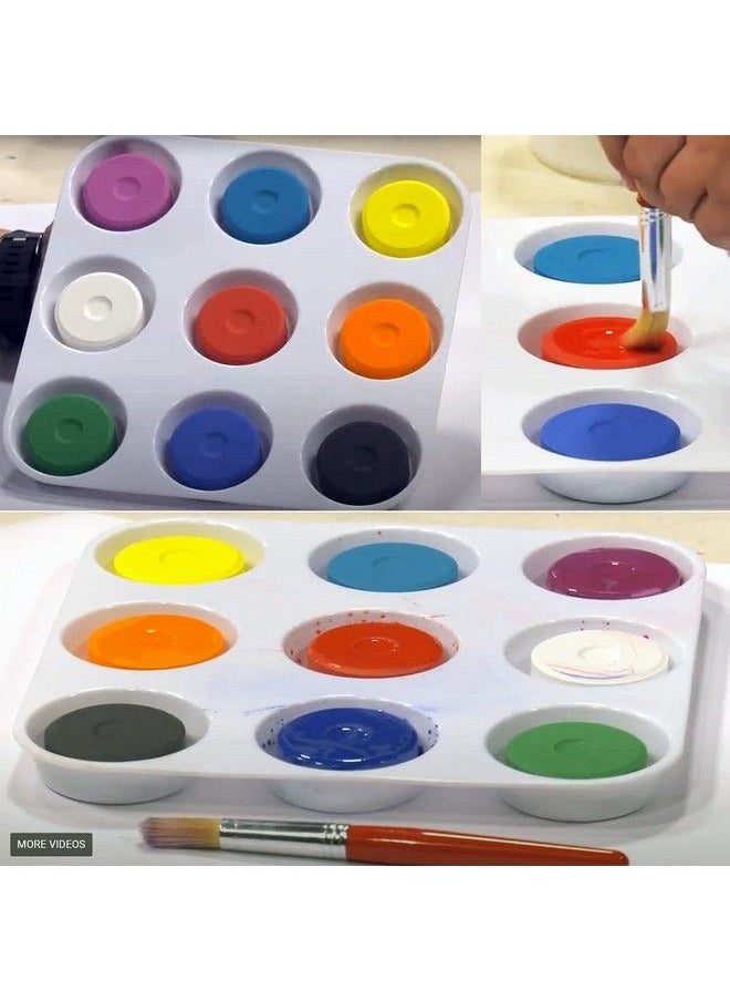 First Impressions Tempera Paint Set For Kids Washable Children'S Non Toxic Tempera Paint Cakes With Palette Clean With Just Soap & Water  - Image 4