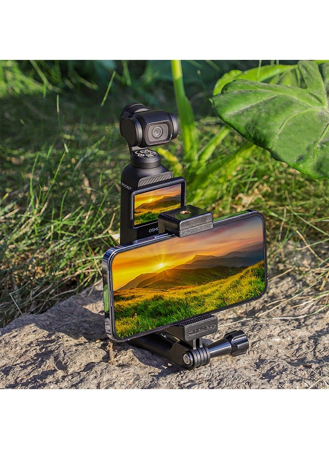 سني لايف حامل هاتف كاميرا لتثبيت DJI OSMO Pocket 3، حامل ثلاثي القوائم لمشابك الهاتف، ملحقات توسيع مع برغي 1/4 بوصة لملحقات OSMO Pocket 3 - Image 3