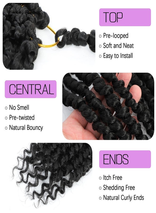 Callia Passion Twist Hair 12 Inch Passion Twist Crochet Hair 9Packs PreLooped Crochet Hair for Black Women PreTwisted Crochet Passion Twist Hair 1B - Image 5
