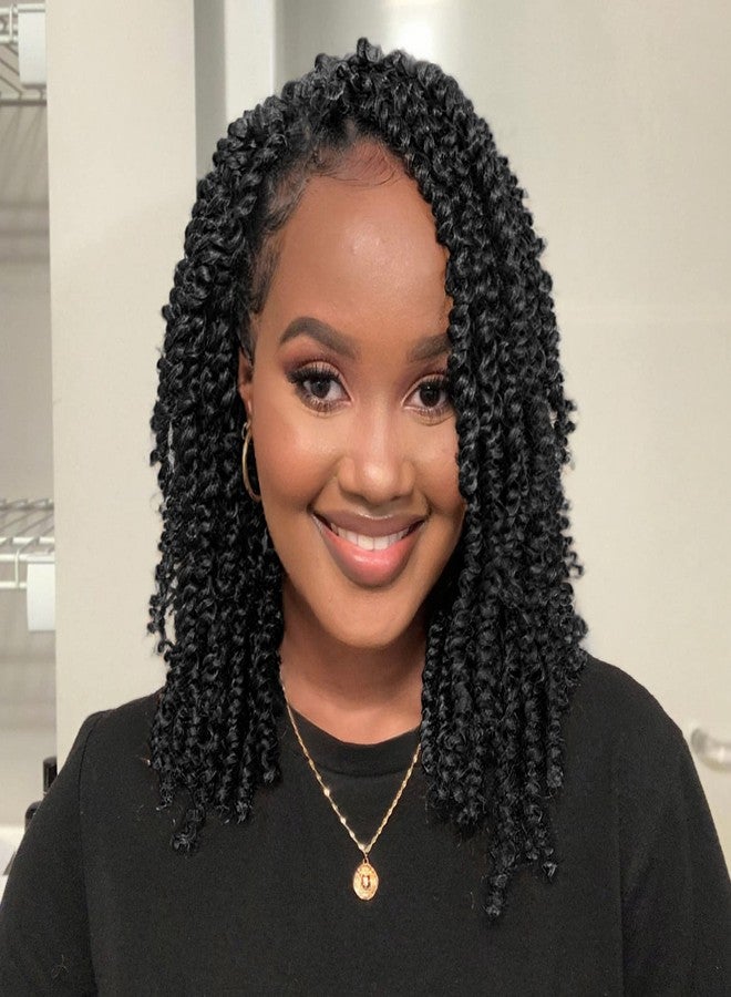 Callia Passion Twist Hair 12 Inch Passion Twist Crochet Hair 9Packs PreLooped Crochet Hair for Black Women PreTwisted Crochet Passion Twist Hair 1B - Image 1