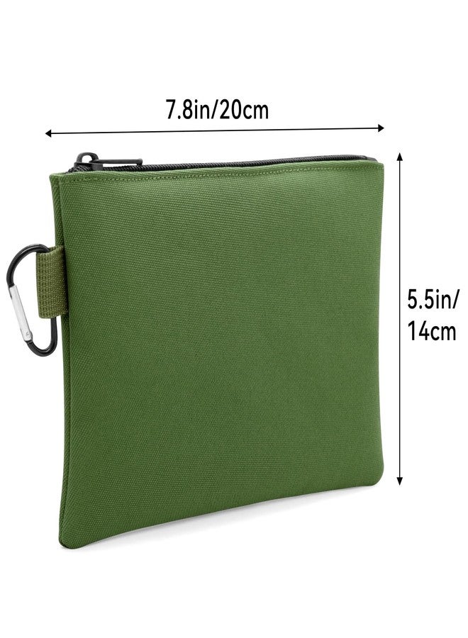 Faylapa 3 Pack Canvas Tool Zipper Pouch, Premium Tool Pouch, Waterproof Utility Multipurpose Storage Organizer Tool Pouches with Carabiner for Tools, Stationary, Pencil Pouch, 8.3"x5.5" - Image 3