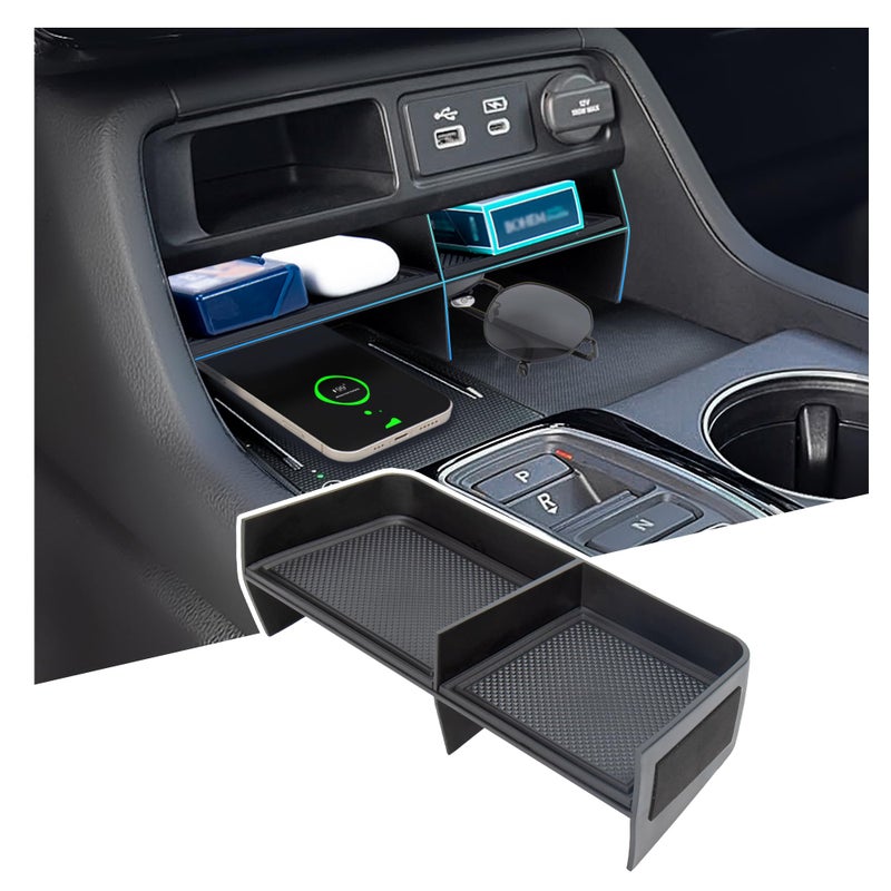 Sinminou Center Console Organizer Compatible with 2023 2024 2025 2026 Honda Pilot/2026 Honda Passport Accessories, Storage Box Tray Insert Divider Compartment Tray Interior Accessories - Image 1