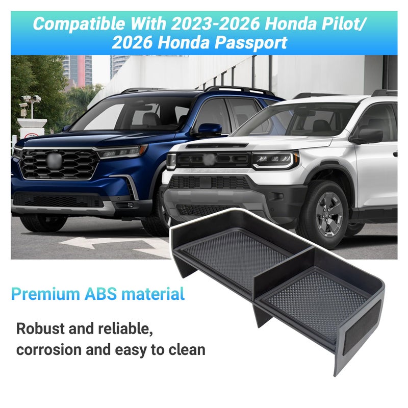 Sinminou Center Console Organizer Compatible with 2023 2024 2025 2026 Honda Pilot/2026 Honda Passport Accessories, Storage Box Tray Insert Divider Compartment Tray Interior Accessories - Image 2