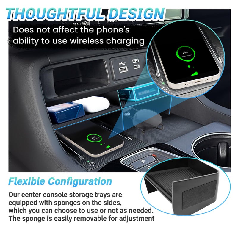 Sinminou Center Console Organizer Compatible with 2023 2024 2025 2026 Honda Pilot/2026 Honda Passport Accessories, Storage Box Tray Insert Divider Compartment Tray Interior Accessories - Image 4