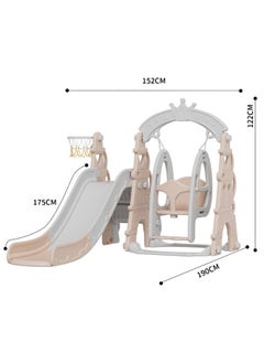 FULL JOY Princess 3*1 Slide With Swing  + Basketball 190*152*122 CM  - Image 2