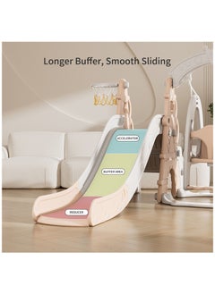 FULL JOY Princess 3*1 Slide With Swing  + Basketball 190*152*122 CM  - Image 3