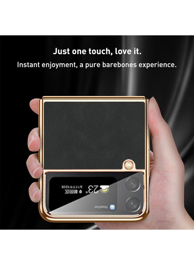اس-توب جراب لهاتف Samsung Galaxy Z Fold4 مصنوع من جلد الحمل المطلي بالكهرباء - Image 2