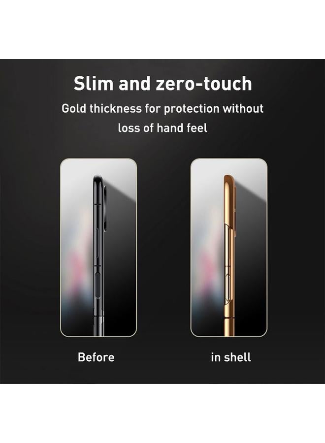 اس-توب جراب لهاتف Samsung Galaxy Z Fold4 مصنوع من جلد الحمل المطلي بالكهرباء - Image 5