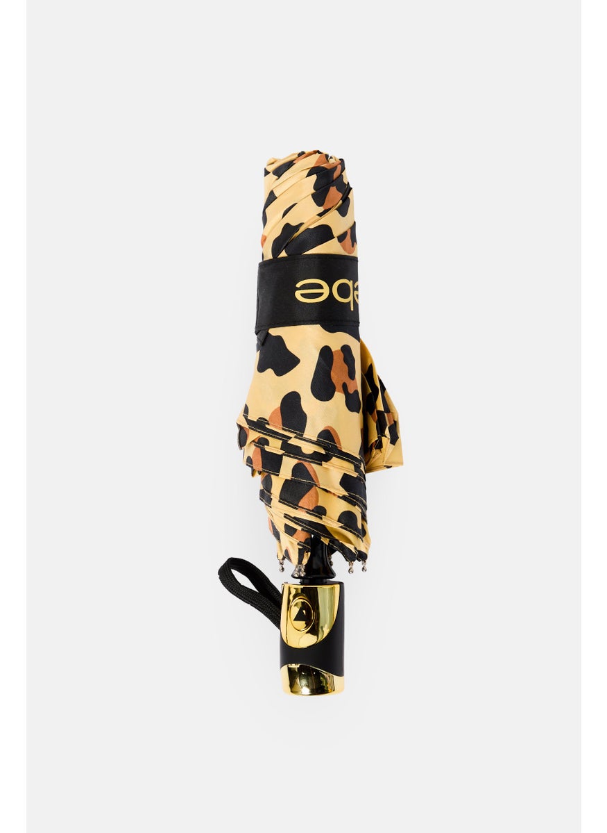 bebe - Animal Print Foldable Auto Open Umbrella, Multicolor - Image 1