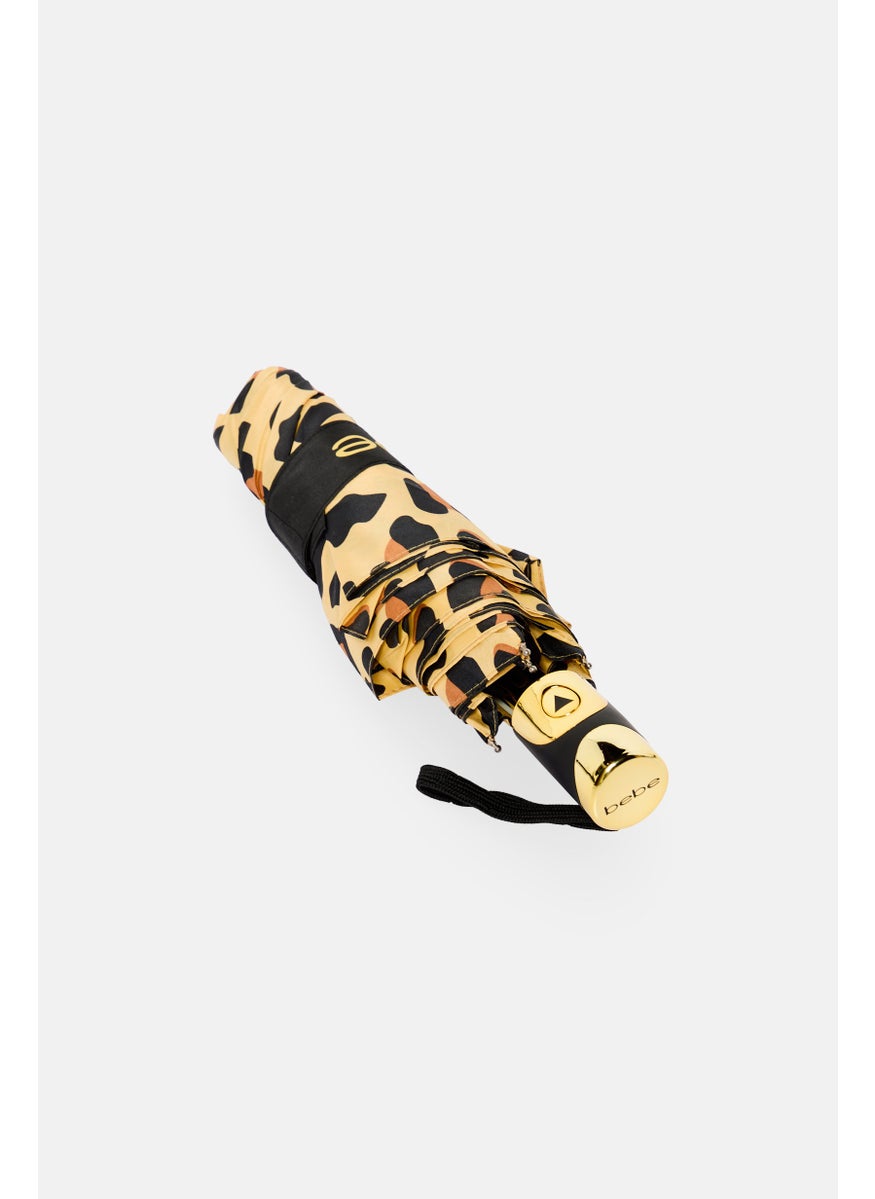bebe - Animal Print Foldable Auto Open Umbrella, Multicolor - Image 1