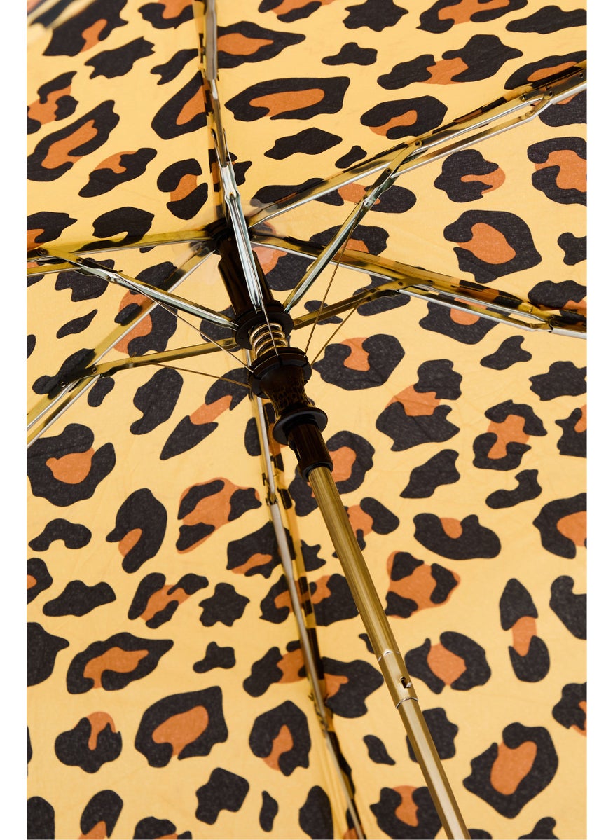 bebe - Animal Print Foldable Auto Open Umbrella, Multicolor - Image 1