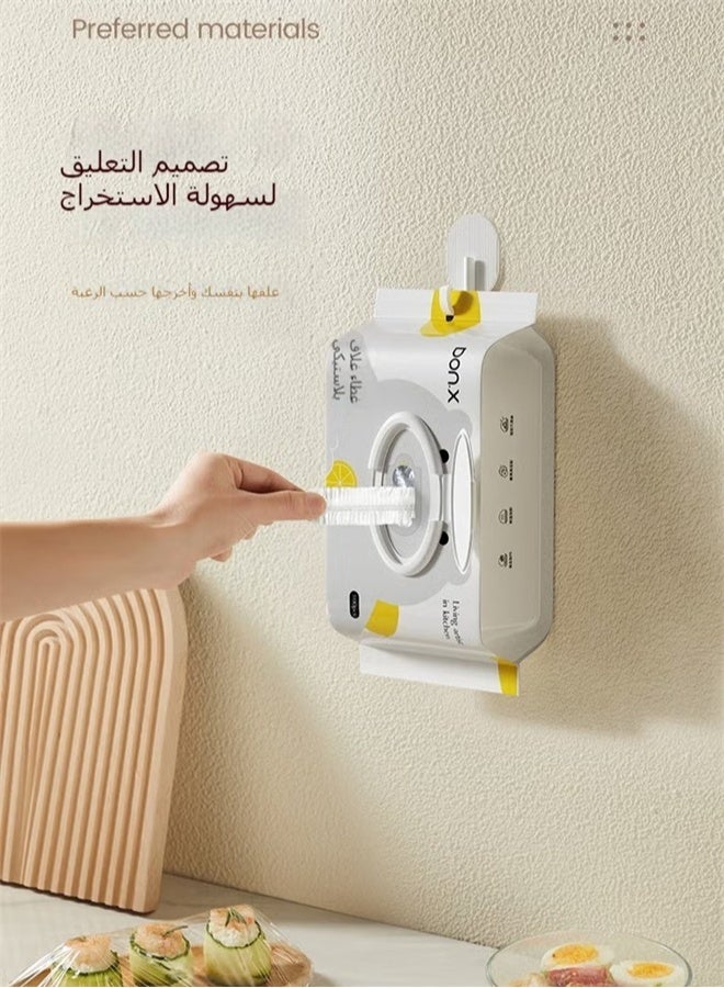 هومستر 2 حزم غطاء فيلم التمسك الصف الغذائي المتاح ، وعاء مطبخ سهل السحب وأغطية لوحات الطازجة الغذائية والفواكه وتخزين الوجبات - Image 4