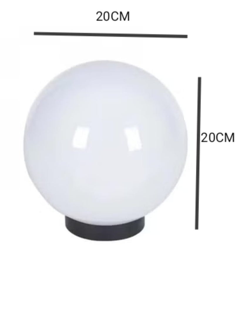 Generic Outdoor Globe Light 20 cm – E27 Base – Fence Top Mount - Image 5
