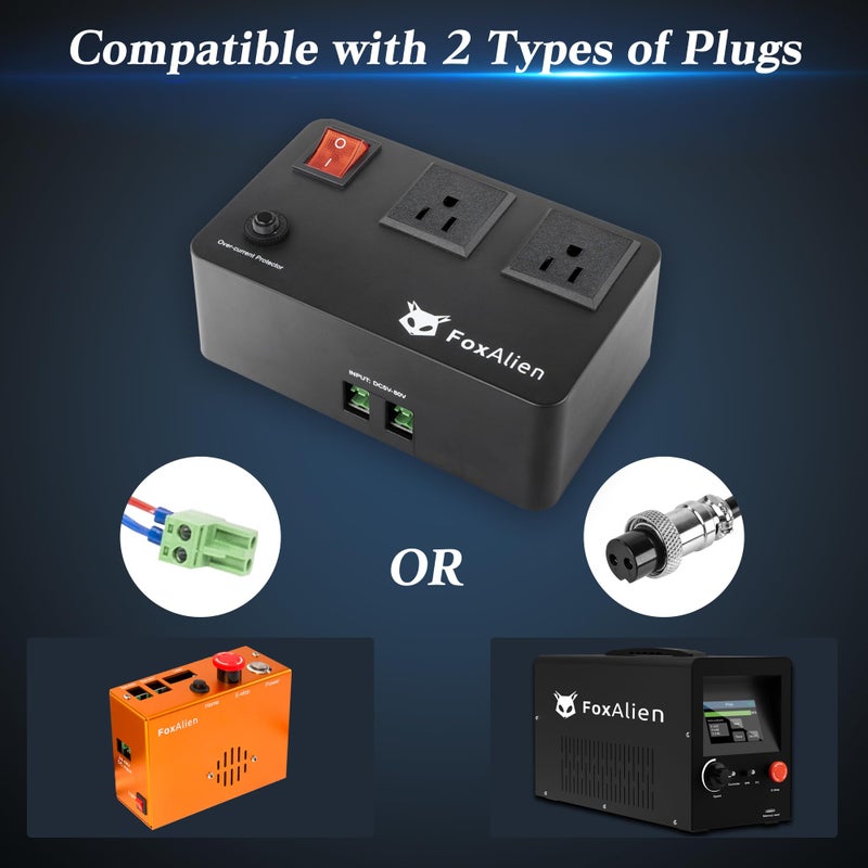 FoxAlien Relay Module Relay Switch for CNC Router Machines, Routers and Dust Collector Synchronously Control (110V US Sockets & Plug, for All FoxAlien Machines) - Image 3