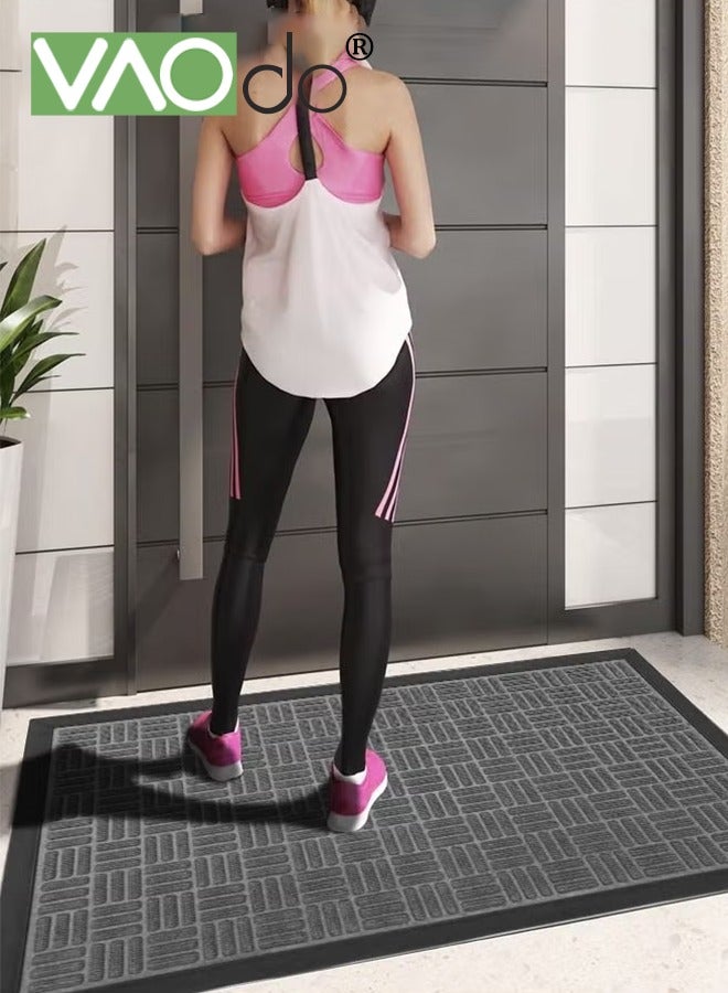 VAOdo Front Doormat, Slip Resistant Rubber Backing Stain and Fade Resistant Heavy Duty Absorbent Door Mat for All Seasons for Indoor Outdoor Entrance 60*90CM - Image 1