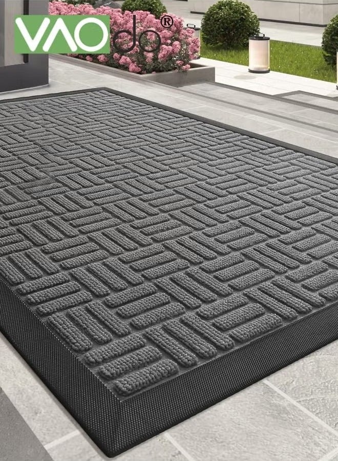 VAOdo Front Doormat, Slip Resistant Rubber Backing Stain and Fade Resistant Heavy Duty Absorbent Door Mat for All Seasons for Indoor Outdoor Entrance 60*90CM - Image 2