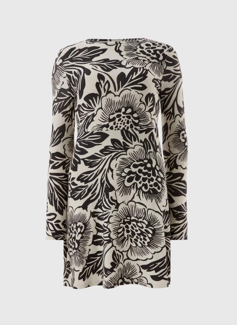 Matalan Black Floral Supersoft Mini Dress