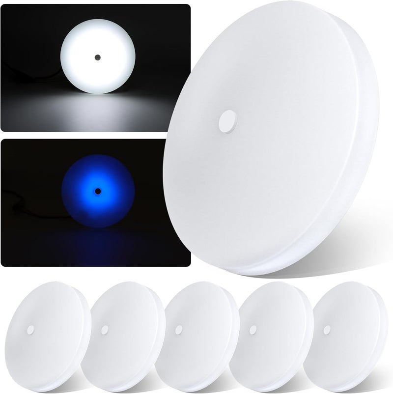 acegoo مصباح سقف LED للعربات المتنقلة من 4.5 بوصة 12 فولت للعربات المتنقلة والقوارب والكرفانات والشاحنات والسيارات، تركيب سطحي CRI90+ عبوة من 6 قطع (5000 كلفن مع ضوء ليلي أزرق) - Image 1