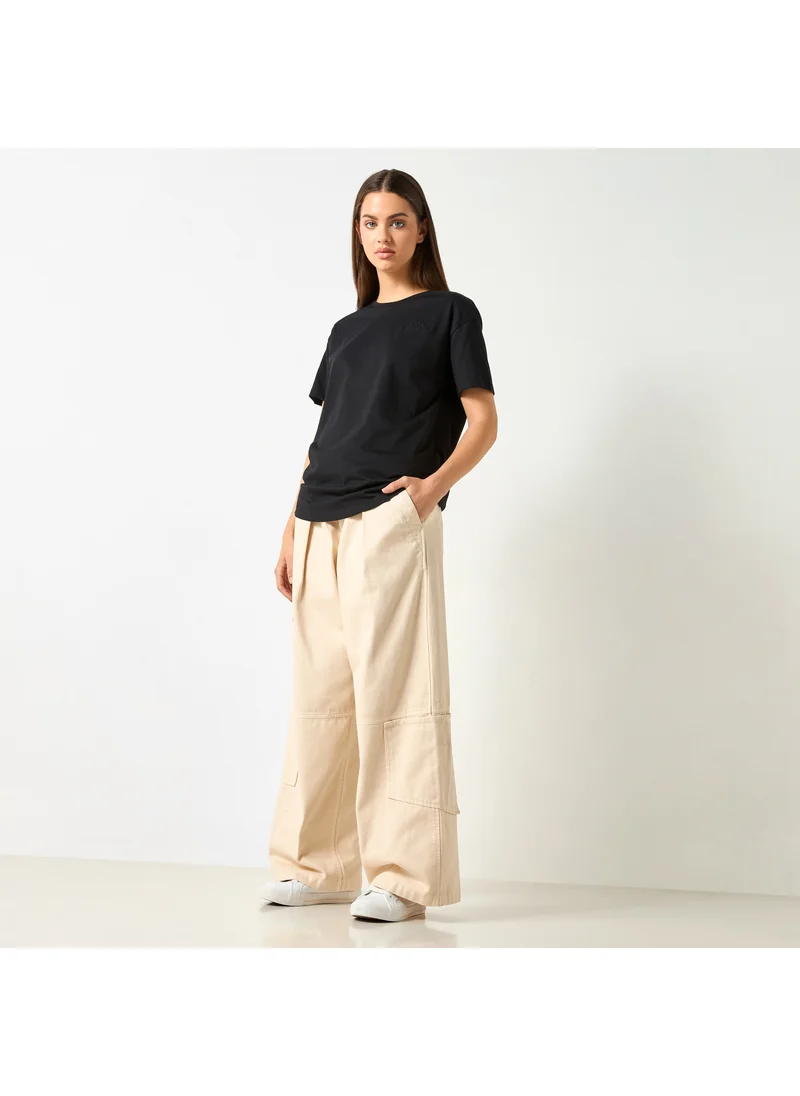 كابا Kappa Crew Neck T-shirt with Short Sleeves