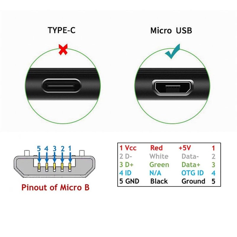 xiwai 90 Degree Micro USB2.0 Male to Micro USB Male 5Pin Ultra Slim Flat Data Charging Cable 16cm Down to Up Angle Connector - Image 4