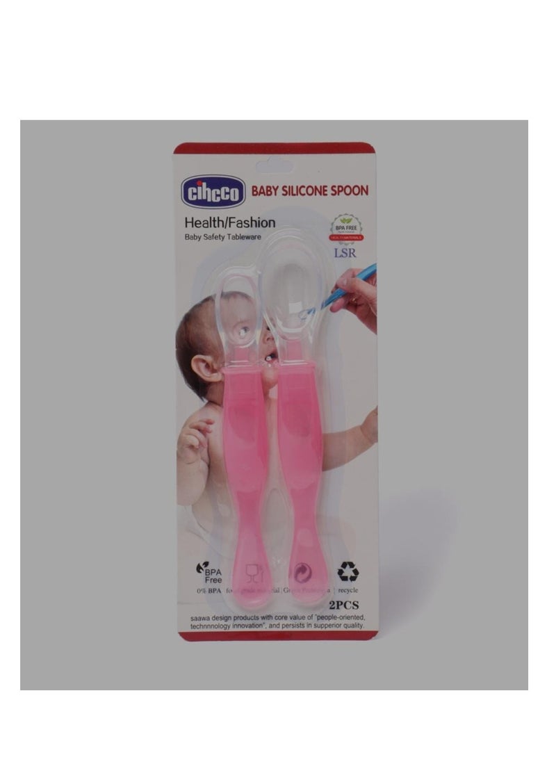 شيكو ملعقة تغذية مزدوجة من السيليكون / 2 قطعة - Image 1