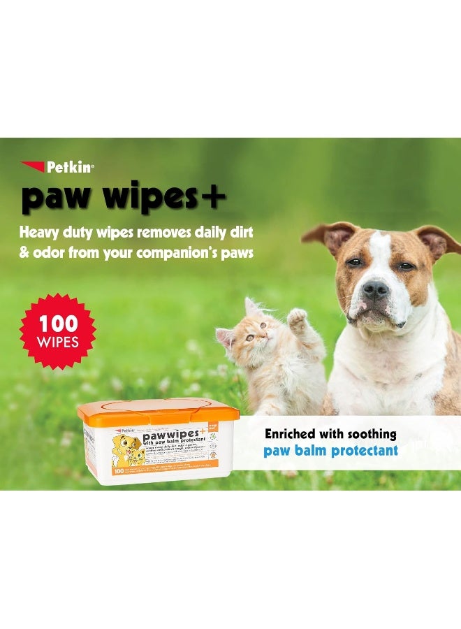 Petkin Paw Wipes - 100 counts Dog Hygiene & Cat Hygiene Wipes - Image 2