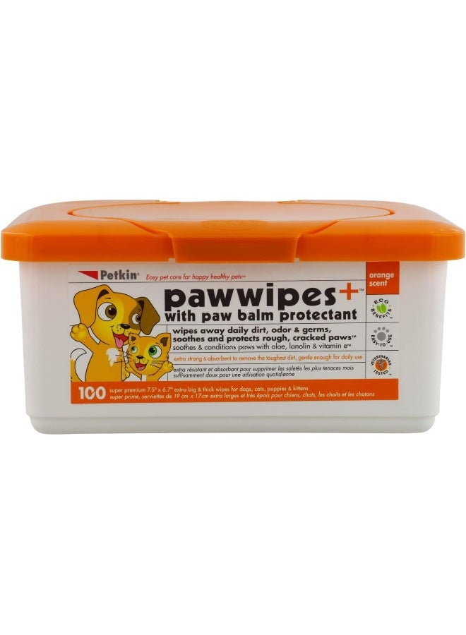 Petkin Paw Wipes - 100 counts Dog Hygiene & Cat Hygiene Wipes - Image 1