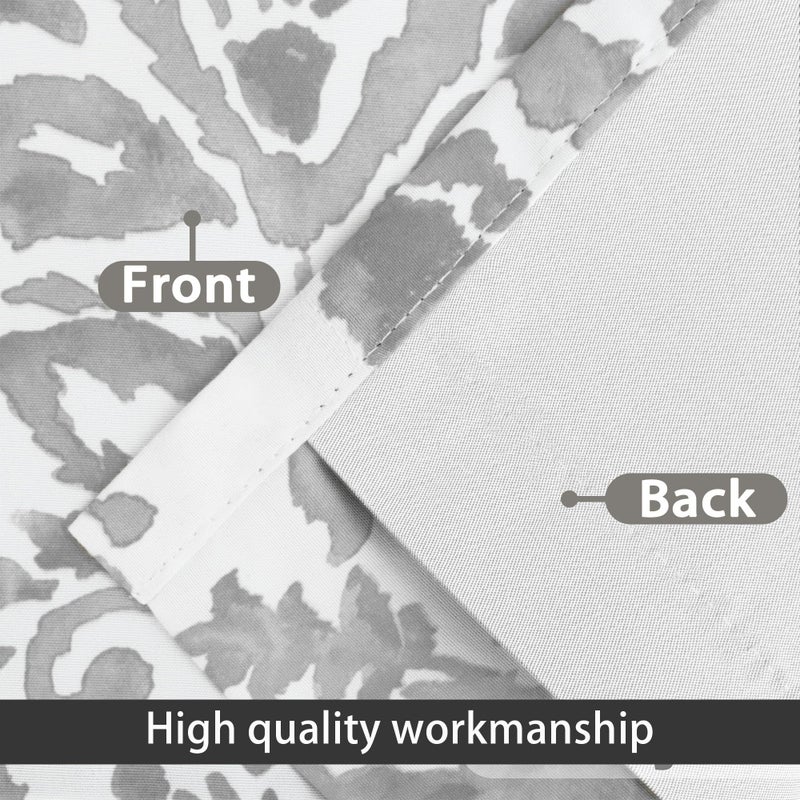 DriftAway Julia Lined Valance Double Layer Thermal Insulated Room Darkening Blackout Valances 3 Inch Rod Pocket Window Valance for Bathroom Living Room 52 Inch by 14 Inch Gray - Image 4