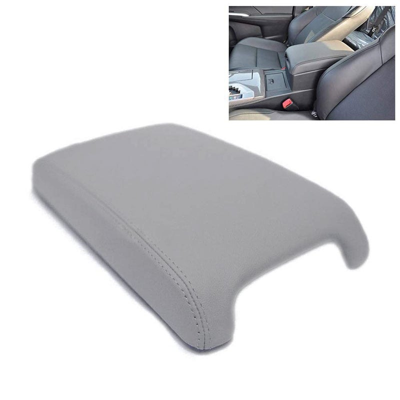 DSkoiph Leather Center Console Lid Armrest Cover Fits for 20122017 Toyota Camry Leather Part Only Gray