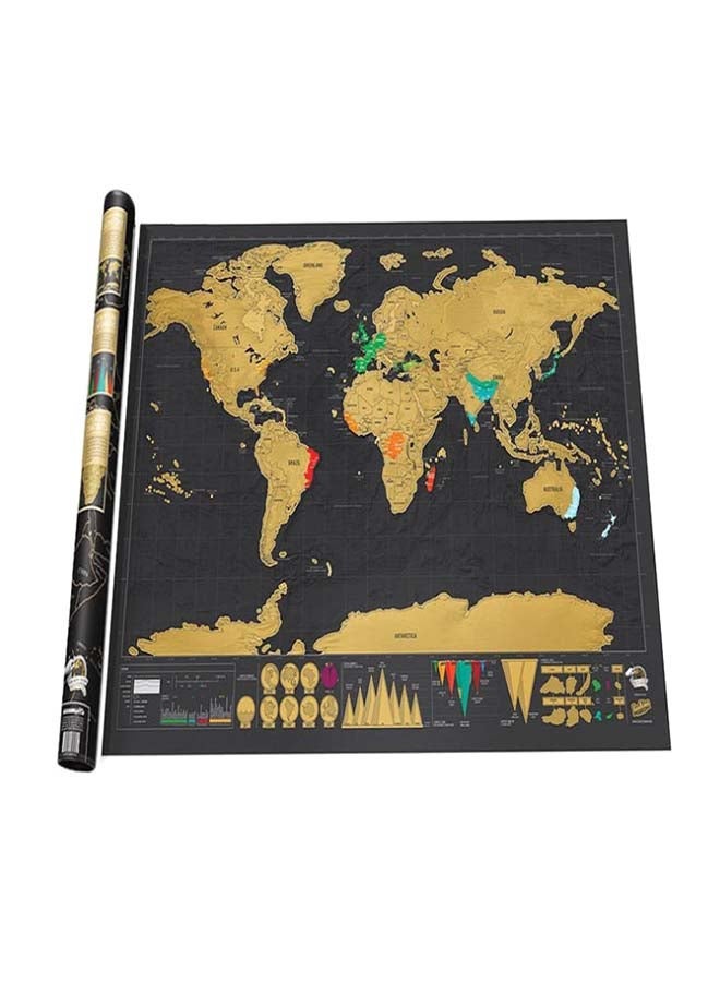 NIBEMINENT Scratch Map Sticker Black 30x20inch - Image 1