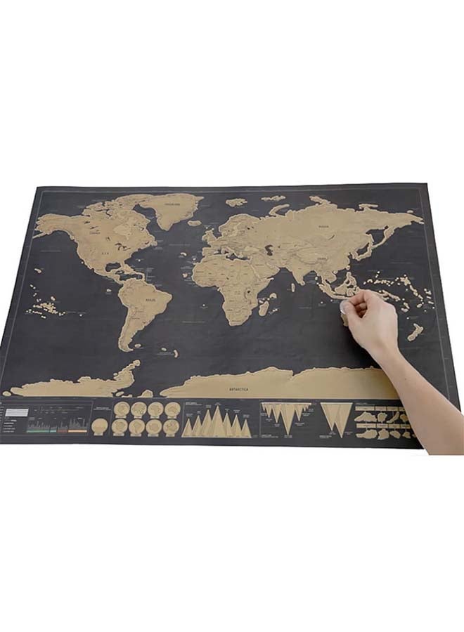 NIBEMINENT Scratch Map Sticker Black 30x20inch - Image 2