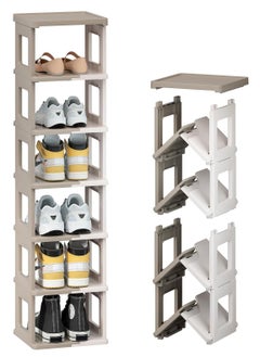 7 Layer Shoe Rack（Milky White/gray）