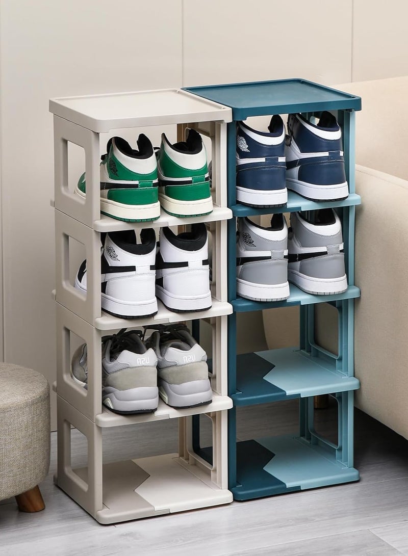 ARNOTEC Collapsible Shoe Rack - 7 Tier Shoe Storage and Organisation for Entryway, Assembly-free Shoe Shelf, Space-Saving Shoe Stand, Small Shoe Cabinet for Closet Hallway Dorm - Image 2